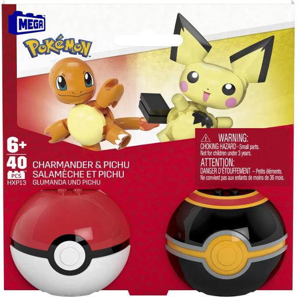 Colectie de seturi Pok&eacute; Ball fiecare cu 2 Pokemon construibili si 2 Pok&eacute; Ball Piesele se combina cu toate seturile de constructie Pok&eacute;mon de la MEGA si sunt compatibile cu alte marci Ideale pentru varsta de 7 ani in sus aceste jucarii de constructie ajuta la dezvoltarea creativitatii si a abilitatilor de rezolvare a problemelor Construieste puterea din interior cu aceasta colectie de pachete de 2 Pok&eacute; Ball Alegeti dintre Pikachu si Zubat Charmander si Pichu 