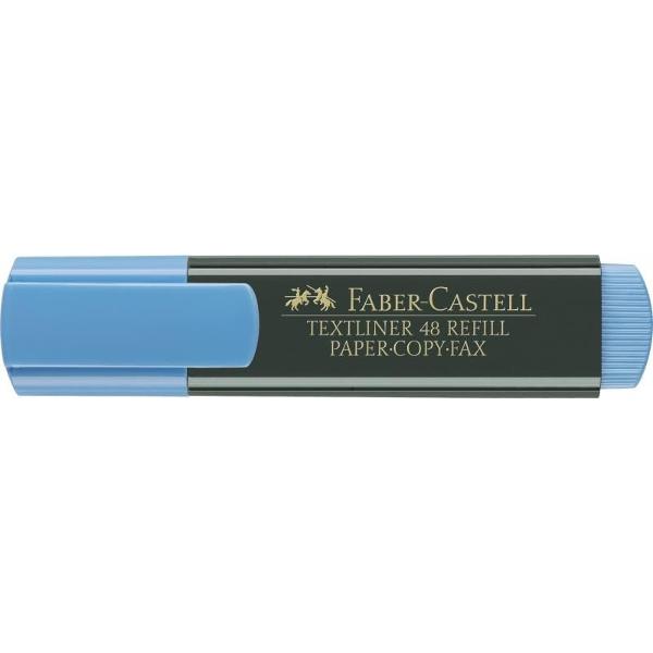 Textmarkerul albastru Faber-Castell 1548 adauga un plus de vizibilitate si stil notitelor tale Varful tesit iti permite sa evidentiezi cu linii de diferite grosimi iar cerneala pe baza de apa se usuca rapid Este reincarcabil practic si durabil ideal pentru scoala birou sau acasa