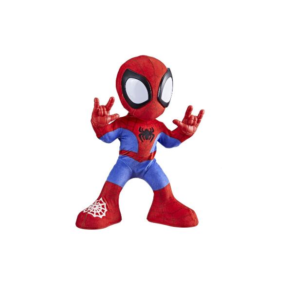 Jucaria interactiva Marvel SPIDEY SI PRIETENII SAI UIMITORI aduce actiunea si distractia direct in camera copilului Inspirat din indragitul serial pentru prescolari Spidey este pregatit sa danseze sa se tarasca si sa redea efecte sonore si melodii antrenante Copiii de la 3 ani in sus pot activa modul de in prin apasarea panzei de pe picior iar prin apasarea pictogramei de pe piept pot asculta efecte sonore si melodii instrumentale care transforma joaca intr-o experienta plina de energie 
