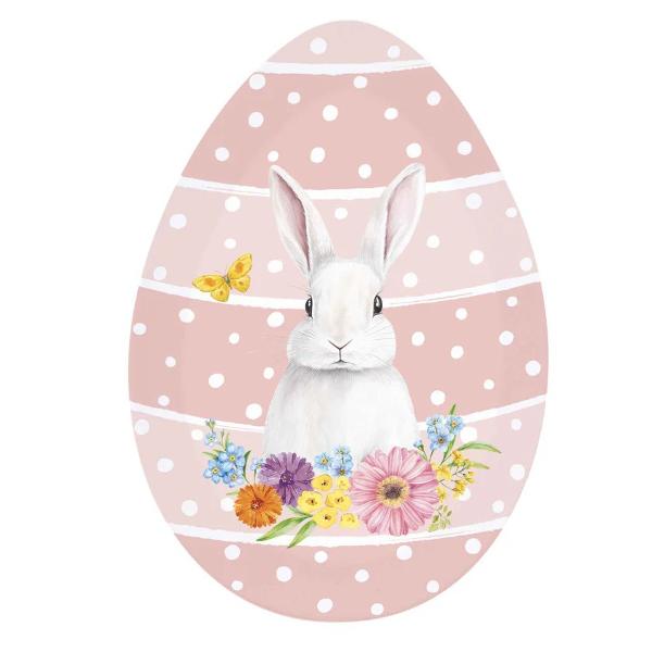 Adaug&259; un strop de culoare &537;i veselie mesei tale cu acest platou din por&539;elan din colec&539;ia&nbsp;Egg Hunt&nbsp;de la&nbsp;Easy Life &Icirc;n nuan&539;e pastel delicate platoul este decorat cu flori ou&259; de Pa&537;te sau iepura&537;i juc&259;u&537;i 