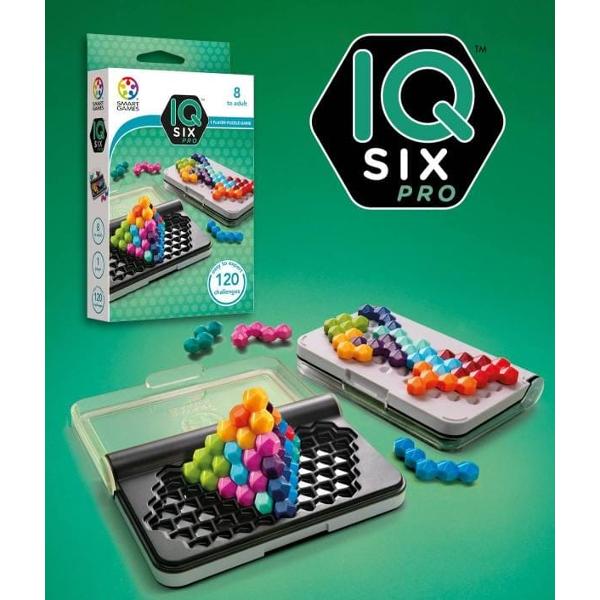 Smart Games - IQ Six Pro joc de logic&259; cu 120 de provoc&259;riIQ Six Pro ofer&259; 120 de provoc&259;ri de logic&259; cu dou&259; grile diferite pentru puzzle-uri 2D &537;i construc&539;ii piramidale 3D Potrivit pentru copii de 8 aniJocul propune puzzle-uri variate de la aranjamente plane la construc&539;ii spa&539;iale folosind 12 piese colorate Pe partea inferioar&259; a tablei copiii pot crea modele de fluturi colora&539;i pe o gril&259; 