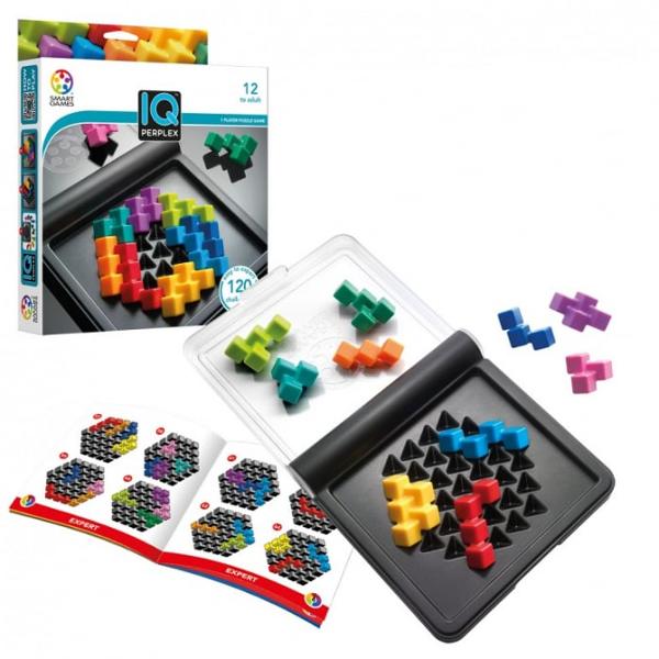 Smart Games - IQ Perplex joc de logic&259; cu 120 de provoc&259;riIQ Perplex de la Smart Games este un joc de logic&259; tip puzzle recomandat pentru adolescen&539;i &537;i adul&539;i &icirc;ncep&acirc;nd cu v&acirc;rsta de 12 ani Conceput pentru cei care apreciaz&259; provoc&259;rile intelectuale jocul propune 120 de exerci&539;ii diferite fiecare cu propriul nivel de dificultateFiecare provocare presupune completarea unei grile folosind piese speciale iar 