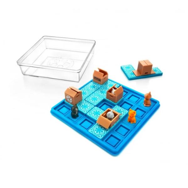 Smart Games - Cats and Boxes joc de logic&259; cu 60 de provoc&259;riJocul de logic&259; Cats and Boxes propune 60 de provoc&259;ri progresive de la niveluri u&537;oare la cele avansate cu tematic&259; de pisicu&539;e &537;i cutii Fiecare provocare antreneaz&259; ra&539;ionamentul vizual &537;i planificarea Potrivit pentru copii de 7 aniCats and Boxes este un joc de logic&259; pentru un singur juc&259;tor &icirc;n care copiii trebuie s&259; aranjeze 