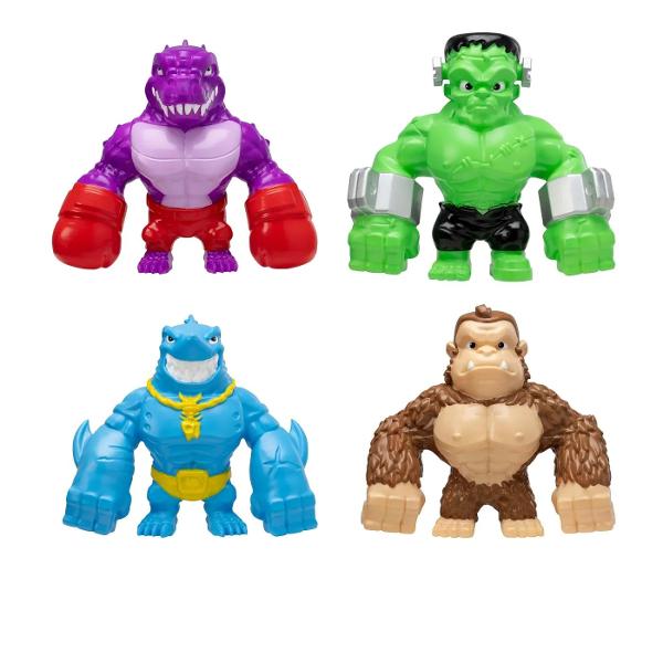 Stretcherz Stretch Squad XXL este o figurina interactiva de mari dimensiuni conceputa pentru actiune si distractie intensa Realizata din material elastic si rezistent personajul poate fi intins rasucit si modelat de pana la 3 ori dimensiunea lui initiala revenind ulterior la forma originala Functia stretch o transforma intr-o jucarie dinamica ideala pentru joaca activa Designul robust si detaliile expresive ofera un aspect puternic si atractiv iar formatul XXL amplifica experienta de 