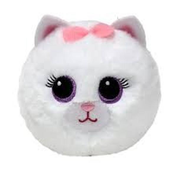 Jucarie de plus TY Beanie Bouncers - Purdy pisica alba TY83086