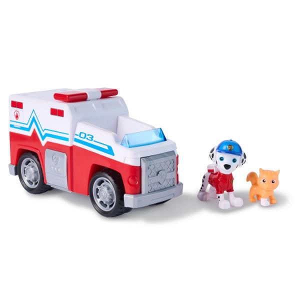PATRULA CATELUSILOR CAUTARE SI SALVARE SET FIGURINA SI VEHICUL este un set de joaca inspirat din aventurile echipei de salvare concepute pentru copiii de peste 3 ani Fiecare set include un personaj indragit din Patrula Catelusilorl si vehiculul sau specific de interventie realizat in culori autentice si cu detalii fidele serialului animat Vehiculul este prevazut cu roti functionale si elemente mobile oferind o experienta de joaca dinamica si interactiva Figurina este articulata si usor de 