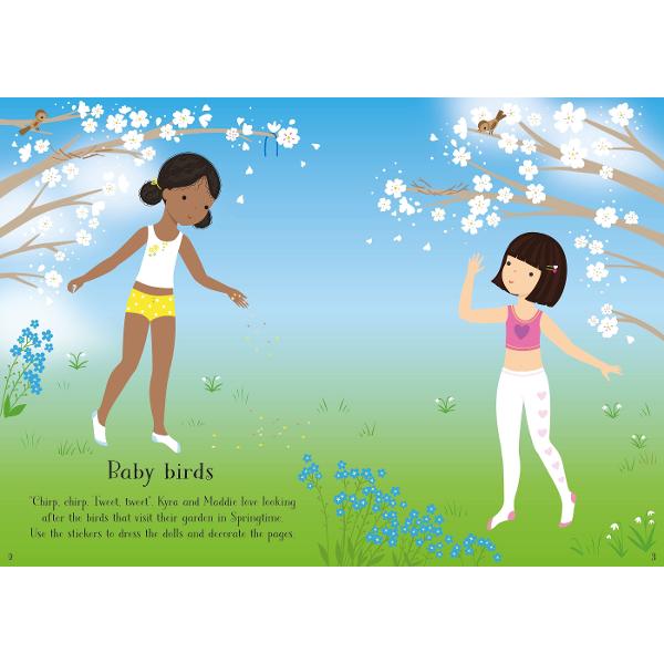 Discover the enchanting world of Little Sticker Dolly DressingDress the dolls as they discover lots of springtime activities such as feeding newborn lambs playing with Easter bunnies going on an Easter egg hunt and feeding baby birds- The number 1&nbsp;bestselling sticker series&nbsp;with characters to dress and colourful scenes to decorate-&nbsp;Over 200 stickers&nbsp;in every book- 