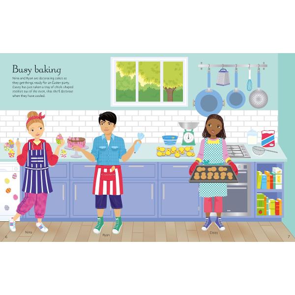 Have fun choosing the stickers to create outfits for the dolls as they go on an Easter egg hunt feed hungry newborn lambs decorate eggs plant Spring flowers and handle day-old chicks- With over 200 stickers- A collectible series - over 60 titles available- Screen-free fun- A bestselling series - over 34 million Sticker Dolly books sold worldwide