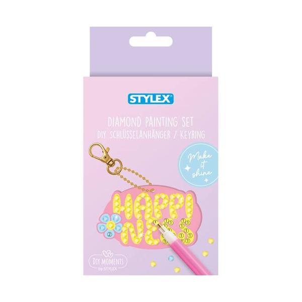 Set brelocuri DIYKit de artizanat pentru crearea propriuluibreloc cu pictur&259; cu diamantkitul includepietre colorate pentru decorarea breloculuibreloc cu lan&539; &537;i carabin&259; tav&259; &537;i adezivAtentie Acest produs este disponibil 