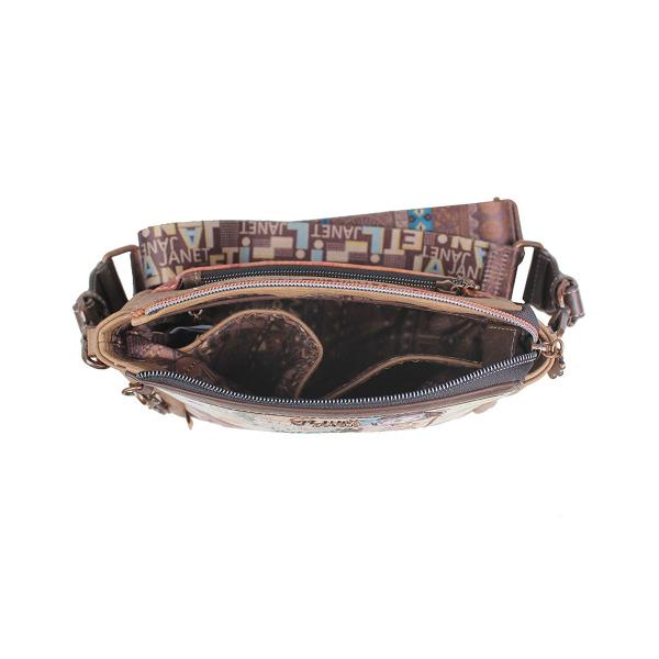 Geanta dama crossbody Janet 23x7x17 cm TV00053Material material textil si piele ecologica