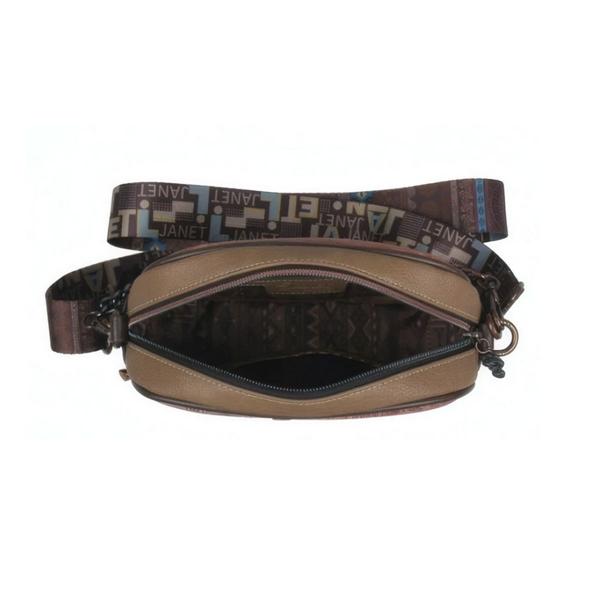 Geanta dama Janet crossbody 21x6x16 cm TV000002Material material textil si piele ecologica