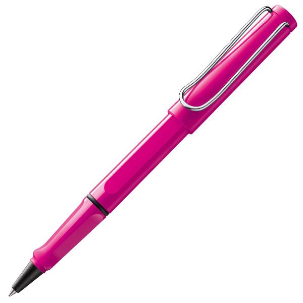 O multitudine de culori atractive design atemporal si ergonomie perfecta Acestea sunt doar cateva dintre motivele pentru care rollerul Lamy safari este unul dintre cele mai populare instrumente de scris din intreaga lumeDetalii roller Lamy safari pink plastic rezistent finisaj shiny pink  clip metalic  grip ergonomic  rezerva roller Lamy M63 blueCuloare pink