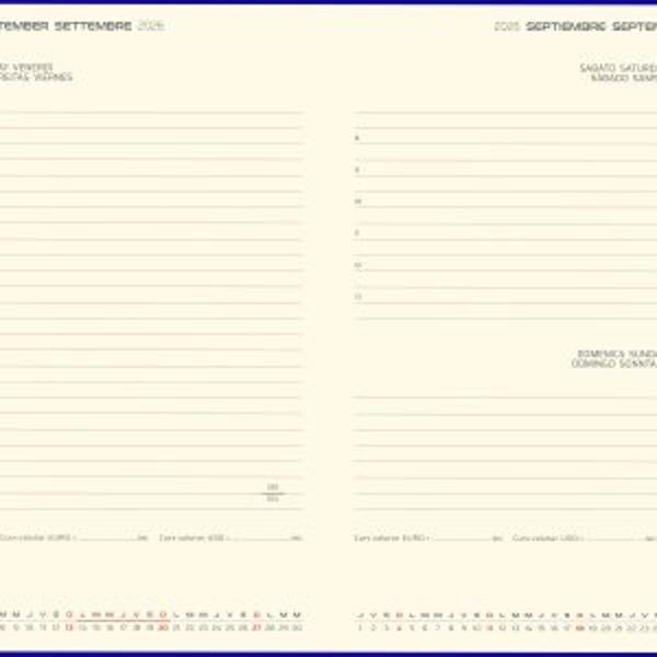 Agenda TC datata zilnic 17x24 cm hartie ivoire 457