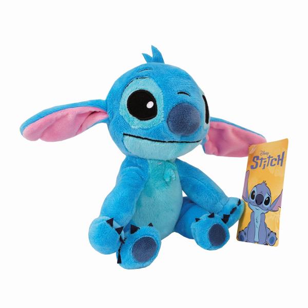 Plus Disney Stitch 35 cm este o jucarie moale si simpatica inspirata din celebrul personaj din universul Lilo si Stitch Realizat din materiale textile fine si placute la atingere acest plus reda fidel trasaturile lui Stitch cu ochi mari expresivi urechi late si detalii brodate atent finisate Dimensiunea de 35 cm il face potrivit pentru imbratisari joaca zilnica sau pentru a fi asezat ca element decorativ in camera copilului Este usor de transport ideal pentru calatorii sau pentru 