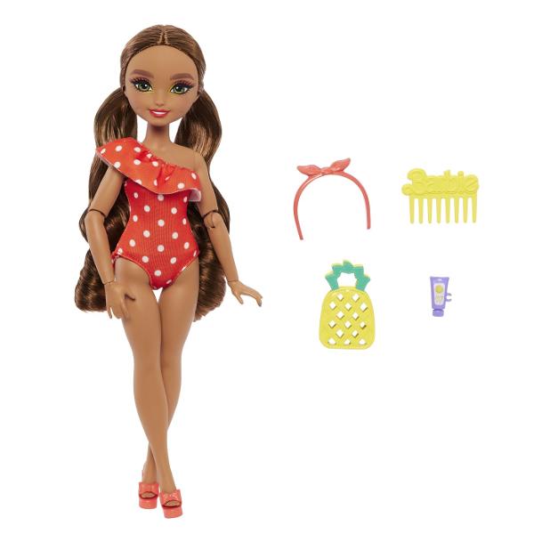 Papusa Barbie Dream Besties aduce stil prietenie si distractie in lumea jocului imaginativ Fiecare papusa are un look modern inspirat din moda actuala si vine insotita de accesorii tematice care reflecta personalitatea si hobby-urile personajului Tinutele colorate detaliile atent realizate si accesorii incluse incurajeaza copiii sa creeze povesti si aventuri alaturi de prieteni In functie de model papusile pot avea diferite stiluri de par tinute si accesorii care adauga varietate 