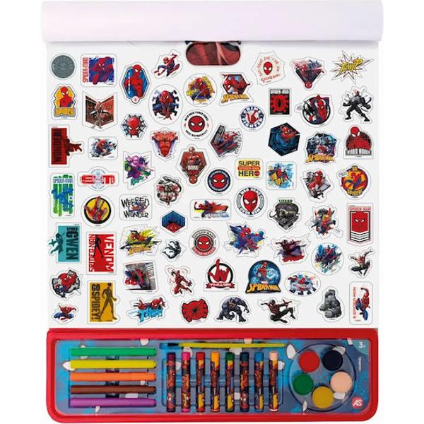 Giga Block 5 in 1 Marvel Spider-Man este un set creativ complet dedicat micilor fani ai supereroului preferat conceput pentru a oferi ore intregi de distractie prin desen colorat si pictura Inspirat din universul Marvel setul il are in prim-plan pe Spider-Man si transforma fiecare activitate artistica intr-o aventura plina de actiune Cutia practica include multiple instrumente de colorat si accesorii variate precum carioci creioane colorate acuarele si alte materiale necesare pentru 
