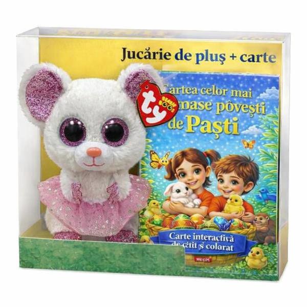 Pachet format din jucariaJucarie de plus TY Beanie Boos - Nina soricica balerina 15 cmCartea celor mai frumoase pove&537;ti de Pa&537;tiCarte interactiv&259; de citit &537;i colorat &ndash; Editura REGISAceast&259; carte s-a n&259;scut din dorin&539;a de a aduce &icirc;n inimile copiilor lumina credin&539;a &537;i bucuria s&259;rb&259;torii Pa&537;teluiAtentie 