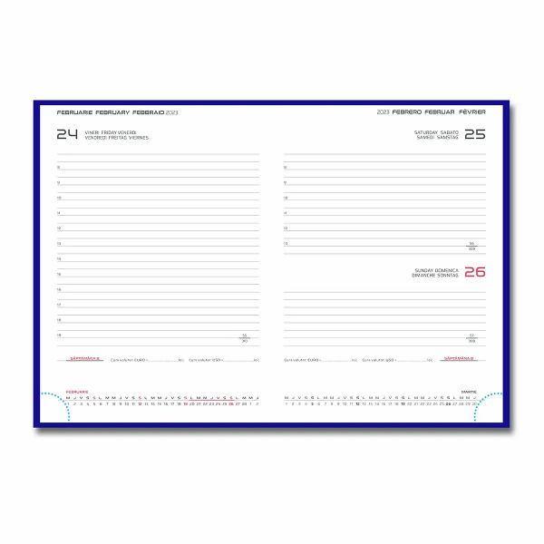 Agenda Artibest A5 DatataAceasta agenda eleganta si practica este alegerea perfecta pentru oricine doreste sa isi organizeze eficient activitatile zilnice Cu un format finit de 145 x 205 cm agenda Artibest A5 este compacta si usor de transportat fiind ideala pentru birou scoala sau calatoriiRealizata cu hartie offset alb de 70gmp aceasta agenda ofera o experienta placuta la scris iar tiparul de 20 asigura o claritate deosebita a textului Cu un numar generos de 