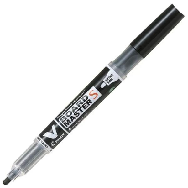 Marker pentru tabla Pilot Vboard Master S varf rotund 13 mm O inovatie tehnica marker-ul pentru tabla Pilot Vboard Master S Extra Fin este un marker cu cerneala lichida reincarcabil Noul sistem de irigare cu cerneala permite scrierea instanta si constanta fara agitarea in prealabil sau apasarea pe varful markerului Spune adio markerului care scrie din ce in ce mai putin pe masura ce este folosit Scrie cu aceeasi intensitate pana la ultima picatura Datorita dimensiunilor noul marker 