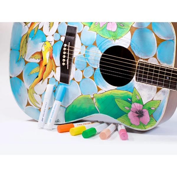 Marker cu vopsea Pilot Pintor varf rotund 14 mm Pintor este un marker cu vopsea dedicat persoanelor creative DIY si artistilor amatori Cerneala foarte intensa pe baza de apa acopera orice suprafata chiar si pe cea mai intunecata Perfect pentru desen colorare decorare marcare scriere caligrafie etc 