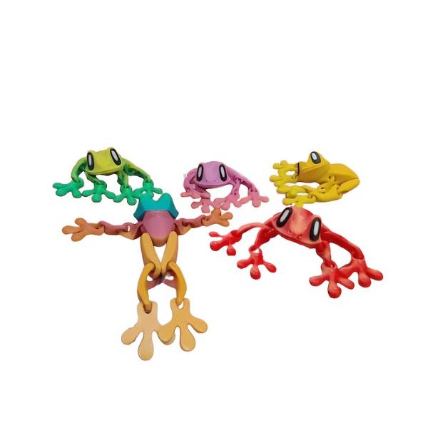 Broasca PRINT3D articulata printata 3D multicolorPret per bucata nu se poate alege culoareaDescopera figurina noastra broasca multicolora imprimata 3D Este o jucarie captivanta pentru copii de toate varstele Realizata din filament multicolor aceasta broscuta are ochi expresivi care aduc un zambet pe fata oricui Perfecta pentru joaca sau decor aceasta figurina aduce un strop de culoare si veselie in orice casa Ideala ca si 