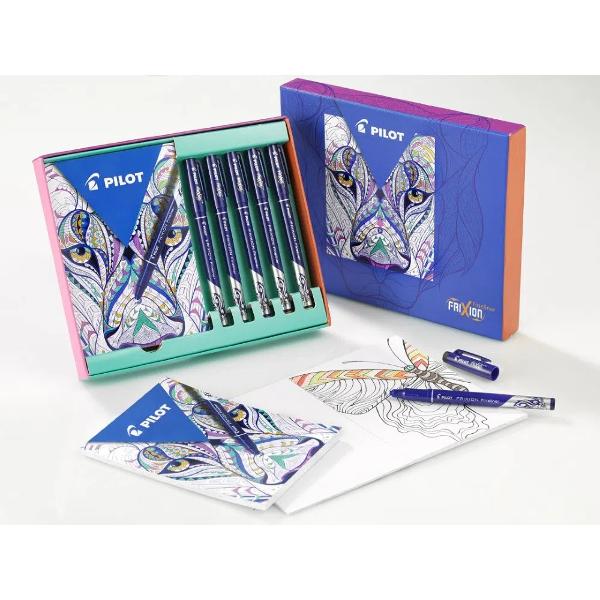 Set cadou 5 Frixion fineliner  carte de colorat