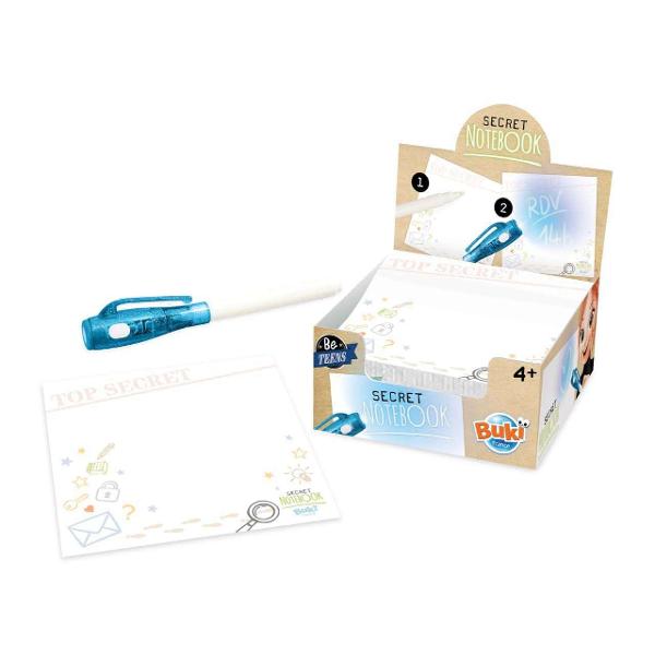 Setul include 300 biletele auto-adezive si un stilou cu cerneala invizibila cu lampa UVDimensiunile cutiei 112 x 55 x 112 cmVarsta recomandata 4 aniLampa stiloului functioneaza cu 3 baterii LR41 incluseAvertismente Produsul nu este potrivit pentru copiii mai mici de 3 ani deoarece contine piese mici care pot fi inghitite Risc de sufocare Retineti ambalajul pentru consultare ulterioara Culorile si continutul pot varia 