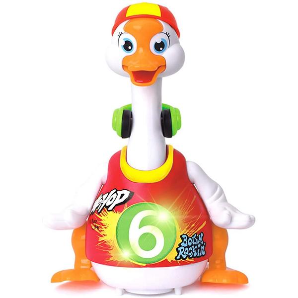 Ratoiul dansator Hola Hip-Hop isi misca gatul in timp ce canta Pentru a-l opri din dans trebuie sa-l prinzi de gat dar bland iar acesta va incepe sa protesteze Dansul imbunatateste stabilitatea increderea si echilibrul corpului Ratoiul are o functie miscatoare universala permitandu-i sa se deplaseze chiar daca i-ar aparea ceva in calea sa in timpul dansului ii motiveaza pe copil sa-l imite si sa-l urmeze exercitandu-si abilitatile motorii si dezvoltarea muschilor Cand il ridici pe gat 