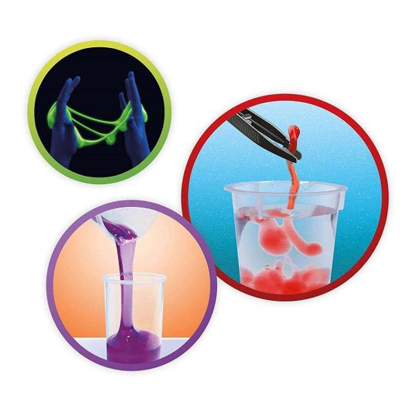 Experimente - Mega SlimeDescoperiti 20 de activitati care implica diferite tipuri de texturi slime si sute de combinatii fosforescent auriu pufos ultra-slim etcFisa de instructiuni cu ilustratii color inclusaVarsta recomandata 8 aniDimensiuni cutie&nbsp;25 x 7 x 25&nbsp;cmCulorile si continutul pot varia usor de la o jucarie la alta&nbsp;AvertismenteVa rugam sa cititi cu atentie si sa respectati instructiunile 