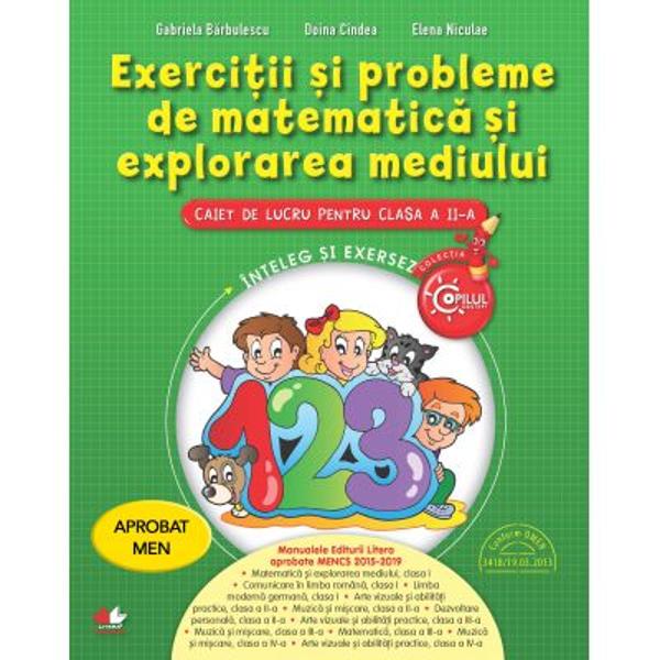 Auxiliarul este realizat in conformitate cu noua programa scolara aprobata prin ordinul ministrului nr 341819 03 2013 si constituie un suport util pentru formarea competentelor disciplinei Matematica si explorarea mediului clasa a II-aMaterialul permite exersarea cunostintelor invatate si dezvoltarea abilitatilor matematice Sarcinile de lucru sunt diverse si au grade diferite de dificultateAprobat de MEN prin ordinul 302208 01 2018