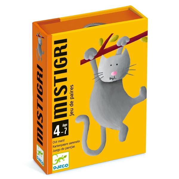Jocul de c&259;r&539;i Djeco Mistigri este un joc de asociere pentru copii de 4-7 ani u&537;or de &icirc;n&539;eles &537;i rapid de jucat Brandul Djeco propune un mod pl&259;cut de a exersa aten&539;ia &537;i g&acirc;ndirea logic&259; printr-un joc clasic de perechiLa &icirc;nceput se &icirc;mpart toate c&259;r&539;ile &icirc;ntre juc&259;tori Fiecare &icirc;&537;i caut&259; &icirc;n m&acirc;n&259; perechile identice &537;i le pune jos pe mas&259; Apoi pe 