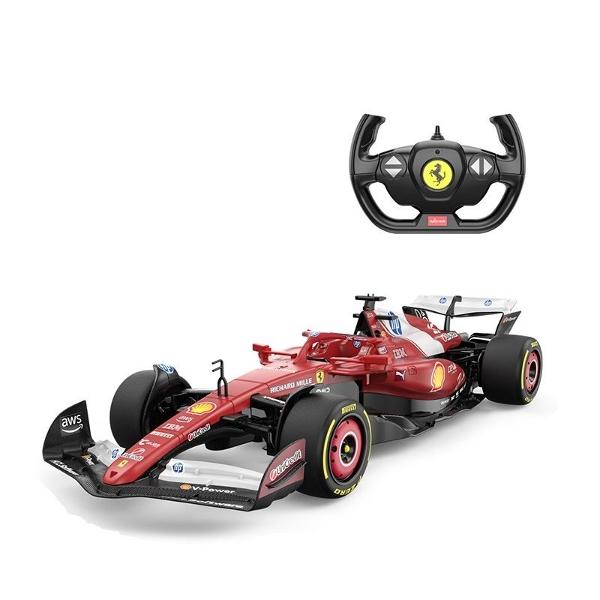 Copilul dumneavoastra se poate juca in voie cu masina cu telecomanda Ferrari SF25 scara 1 la 12  oferita de brandul international Rastar Nicio cursa nu este imposibil de castigat cu acesta masinuta replica oficiala cu licenta a modelului original construita cu mare atentie la detalii Masinuta are proportiile ideale pentru momente pline de distractie si amuzament avand dimensiunile in centimetri dupa cum urmeaza  471710 Masinuta functioneaza pe frecventa de 24GAlimentarea se face 