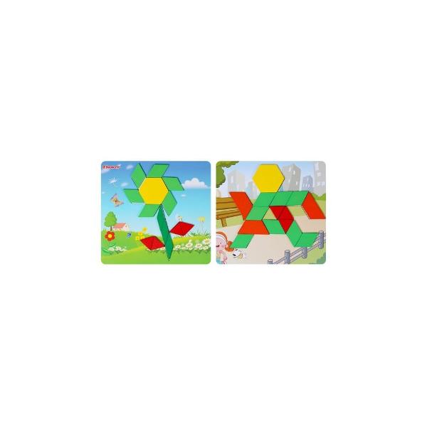 Tangram Educativ din Lemn cu 250 Piese  Planse Model &ndash; Joc Montessori pentru Gandire Logica si Forme Geometrice Un joc captivant care combina distractia cu invatarea Tangram-ul cu 250 de piese din lemn si planse cu modele este perfect pentru dezvoltarea gandirii logice si a inteligentei spatiale chiar si in colectivitati mari de copii Pentru parintii care cauta o jucarie educativa si durabila Tangram-ul este o alegere inspirata pentru copiii care se familiarizeaza cu formele 