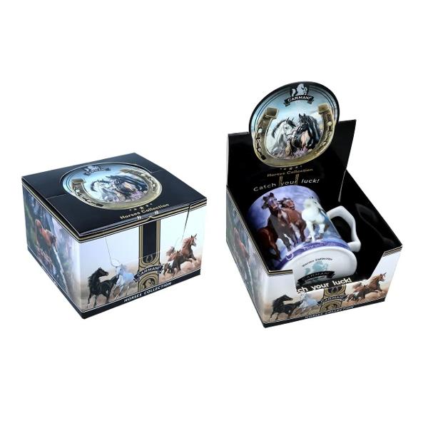 Cana din portelan cu cai 480 ml 2415507