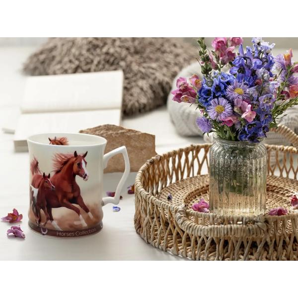 Cana din portelan cu cai 480 ml 2415508