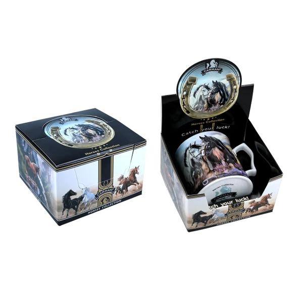 Cana din portelan cu cai 480 ml 2415501