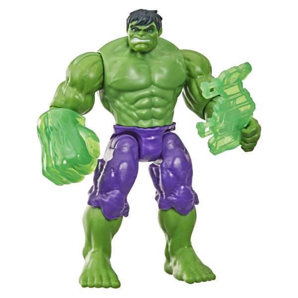 Copiii isi pot imagina actiune si aventura care salveaza lumea cu jucariile Marvel Avengers ActionVerse de la Hasbro Ofera timpului de joaca un impuls puternic cu aceste figurine dotate cu 9 puncte de articulatie pentru joaca si expunere pozitionabile Fiecare figurina de actiune Super Hero ActionVerse de 114 cm vine cu mai multe accesorii detasabile inspirate de personaje precum si un suport reutilizabil pentru depozitarea accesoriilor Copiii cu varsta de 4 ani si peste vor adora sa-si 