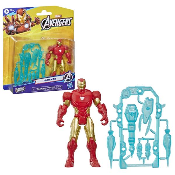 Copiii isi pot imagina actiune si aventura care salveaza lumea cu jucariile Marvel Avengers ActionVerse de la Hasbro Ofera timpului de joaca un impuls puternic cu aceste figurine dotate cu 9 puncte de articulatie pentru joaca si expunere pozitionabile Fiecare figurina de actiune Super Hero ActionVerse de 114 cm vine cu mai multe accesorii detasabile inspirate de personaje precum si un suport reutilizabil pentru depozitarea accesoriilor Copiii cu varsta de 4 ani si peste vor adora sa-si 