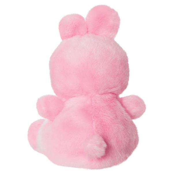 Jucarie de plus Aurora Cooky Palm Pal 13cm in forma de iepuras realizata din material textil moale si pufos placut la atingere ideala pentru imbratisare si joaca zilnica Designul simpatic in nuante de roz cu interiorul urechilor contrastant este completat de expresia faciala jucausa care ii ofera un aspect vesel si atragator pentru copii Forma rotunjita si textura fina o fac potrivita pentru confort si relaxare fiind usor de tinut in brate si transportat oriunde Este ideala atat pentru 