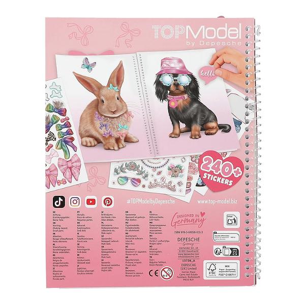 Aten&539;ie la dr&259;g&259;l&259;&537;enie Cartea cu stickere TOPModel &bdquo;Animale Dr&259;gu&539;e&rdquo; are 24 de pagini cu animale mici frumos ilustrate precum c&acirc;ini pisici iepuri &537;i &537;oareci care pot fi &icirc;nfrumuse&539;ate cu o mul&539;ime de stickere 7 pagini Cu legare spiralat&259; practic&259;