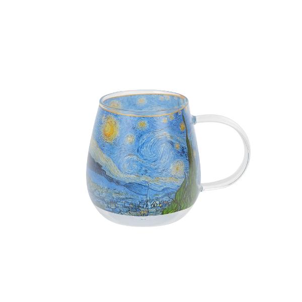 Can&259; de sticl&259;&nbsp;&nbsp;STARRY NIGHT inspirat&259; de pictura lui Van Gogh&nbsp;&nbsp;din colecti&nbsp;&nbsp;Galeria de Art&259;&nbsp; este fabricat&259; din cristal f&259;r&259; plumb combin&acirc;nd elegan&539;a cristalului clasic cu siguran&539;a tehnologiei moderne Acest material impresioneaz&259; prin claritatea 