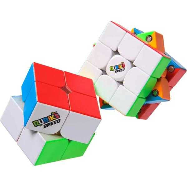 RUBIKS SPEED DUO 2x2 si 3x3 este setul ideal pentru pasionatii de puzzle-uri logice si viteza oferind doua cuburi clasice intr-un singur pachet un cub 2x2 si un cub 3x3 Concepute pentru performanta aceste cuburi sunt optimizate pentru rotiri rapide si fluide fiind potrivite atat pentru incepatori cat si pentru utilizatori avansati care vor sa isi imbunatateste timpii de rezolvare Designul modern fara stickere stickerless asigura durabilitate ridicata si culori intense care nu se 