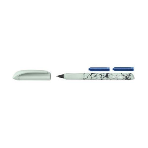 Rollerele Schneider Easy au un design minimalist geometric imprimat cu nuante bleu sau gri Scrisul fluent si frumos este garantat de compatibilitatea cu rezervele de cerneala Schneider&nbsp;&nbsp; Varf din otel inoxidabil Zona de prindere cu manson ergonomic Potrivit atat pentru dreptaci cat si pentru stangaci Corp din plastic rezistent Clip de prindere robust Echipat cu cartus de cerneala standard albastru 