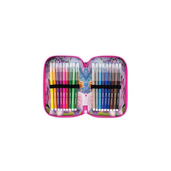 Penar &537;colar triplu echipat DACO &ndash; unicorn &537;i prin&539;es&259; 46 piese 3 compartimentePenarul &537;colar&nbsp;DACO&nbsp;este solu&539;ia complet&259; pentru organizarea rechizitelor fiind ideal pentru elevii care &icirc;&537;i doresc un set practic complet echipat &537;i u&537;or de utilizat Cu un design atractiv &icirc;n 