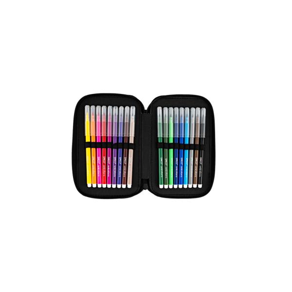 Penar &537;colar echipat dublu b&259;ie&539;i &ndash; model super erou compartimentatPenarul &537;colar dublu Super Erou este alegerea ideal&259; pentru b&259;ie&539;ii pasiona&539;i de personaje puternice &537;i aventuri pline de ac&539;iune Cu un design dinamic &icirc;n culori vibrante de albastru ro&537;u &537;i galben 