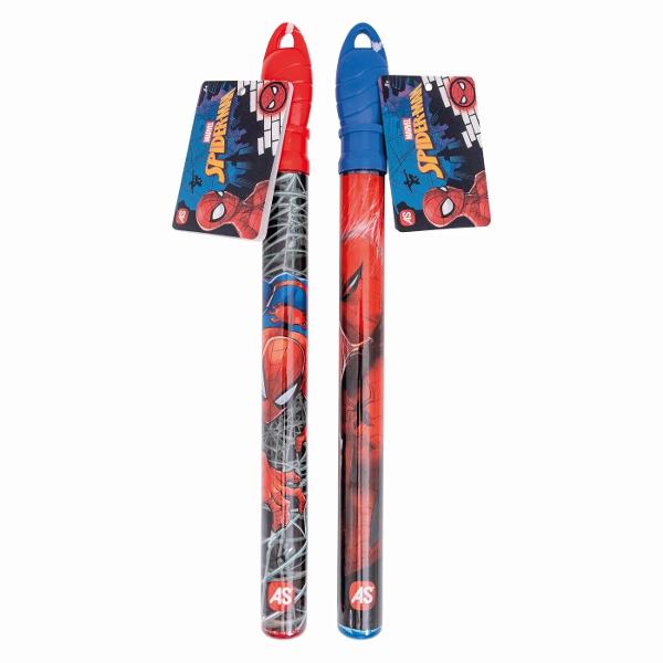 Bagheta pentru baloane de sapun Marvel Spider-Man ideala pentru distractie in aer liber si jocuri pline de energie Cu un design atractiv inspirat din universul Spider-Man acest produs este perfect pentru copii care vor sa creeze baloane de sapun rapid si usor Usor de utilizat bagheta este prevazuta cu rezervor pentru solutie fiind gata de folosire in orice moment Forma practica permite o prindere confortabila iar dimensiunea este potrivita pentru mainile celor mici Disponibila 