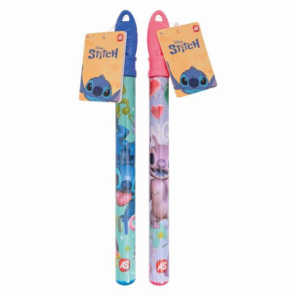 Bagheta pentru baloane de sapun Disney Stitch perfecta pentru distractie in aer liber si momente pline de veselie Cu un design colorat inspirat din universul Stitch acest produs este ideal pentru copii care adora jocurile simple si interactive Bagheta este prevazuta cu rezervor pentru solutie de baloane fiind usor de utilizare si gata de joaca in orice moment Forma ergonomica permite o prindere confortabila iar dimensiunea este potrivita pentru mainile copiilor Disponibila in mai 