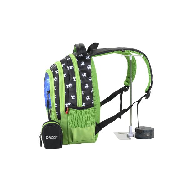 Ghiozdan &537;colar DACO GH3522 38 cm &ndash; negruverde ghiozdan &537;colari cu 4 compartimente poliester rezistentGhiozdanul DACO GH3522 38 cm negru &537;i verde este alegerea ideal&259; pentru &537;colari care au nevoie de un rucsac practic rezistent &537;i bine organizat Combina&539;ia de culori negru &537;i verde ofer&259; un design modern &537;i dinamic 