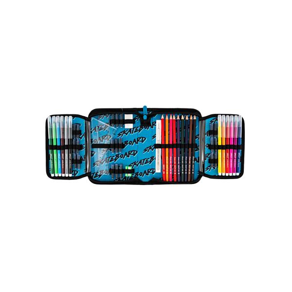 Penar &537;colar cu extensii DACO &ndash; 1 fermoar 2 extensii model dinozaurPenarul &537;colar&nbsp;Dinozaur&nbsp;este alegerea ideal&259; pentru copiii care iubesc dinozaurii &537;i accesoriile cool Cu un design atractiv ce prezint&259; un dinozaur pe skateboard acest penar aduce un plus de veselie &537;i stil &icirc;n ghiozdanul oric&259;rui 