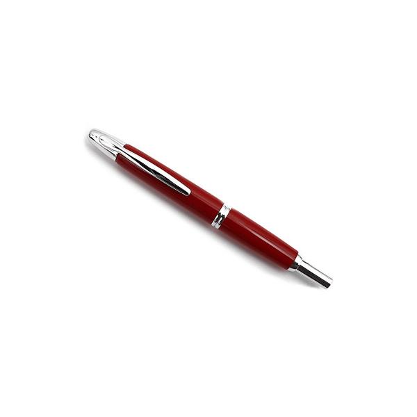 Stilou Capless Rhodium varf fin rosu&55357;&56715; Stiloul Capless Rhodium este un&nbsp;stilou incarcat de istorie si tehnologie&55357;&56715; Design-ul impresionant impreuna cu ingenioasa tehnologie folosita il face potrivit pentru noua era&55357;&56715;&nbsp;Corpul metalic&nbsp;este de-un rosu stralucitor cu accente de&nbsp;rodiu&nbsp;si se asorteaza perfect cu&nbsp;penita din aur de 